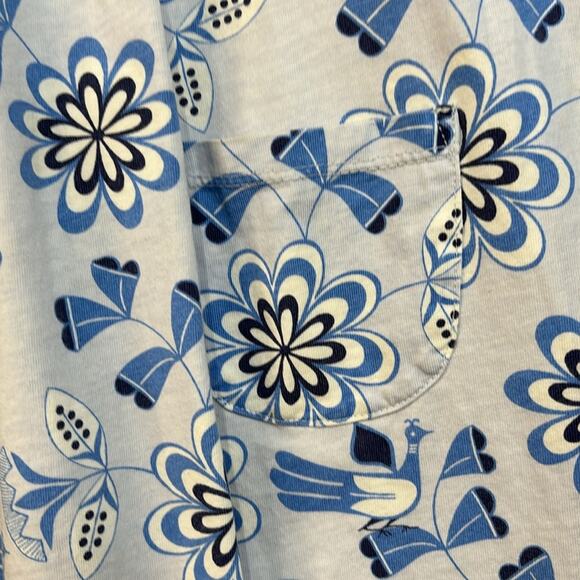 Tea Collection Cotton Sleeveless Blue Floral Dress Size 5 - Picture 3 of 10